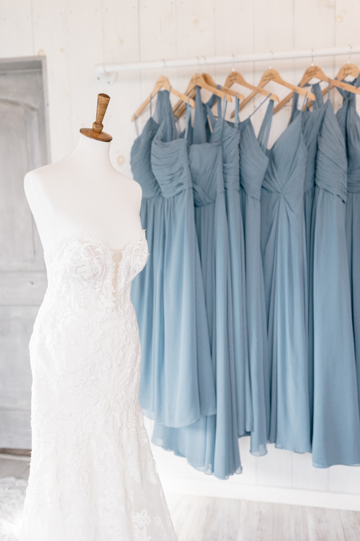 blue bridesmaid dresses