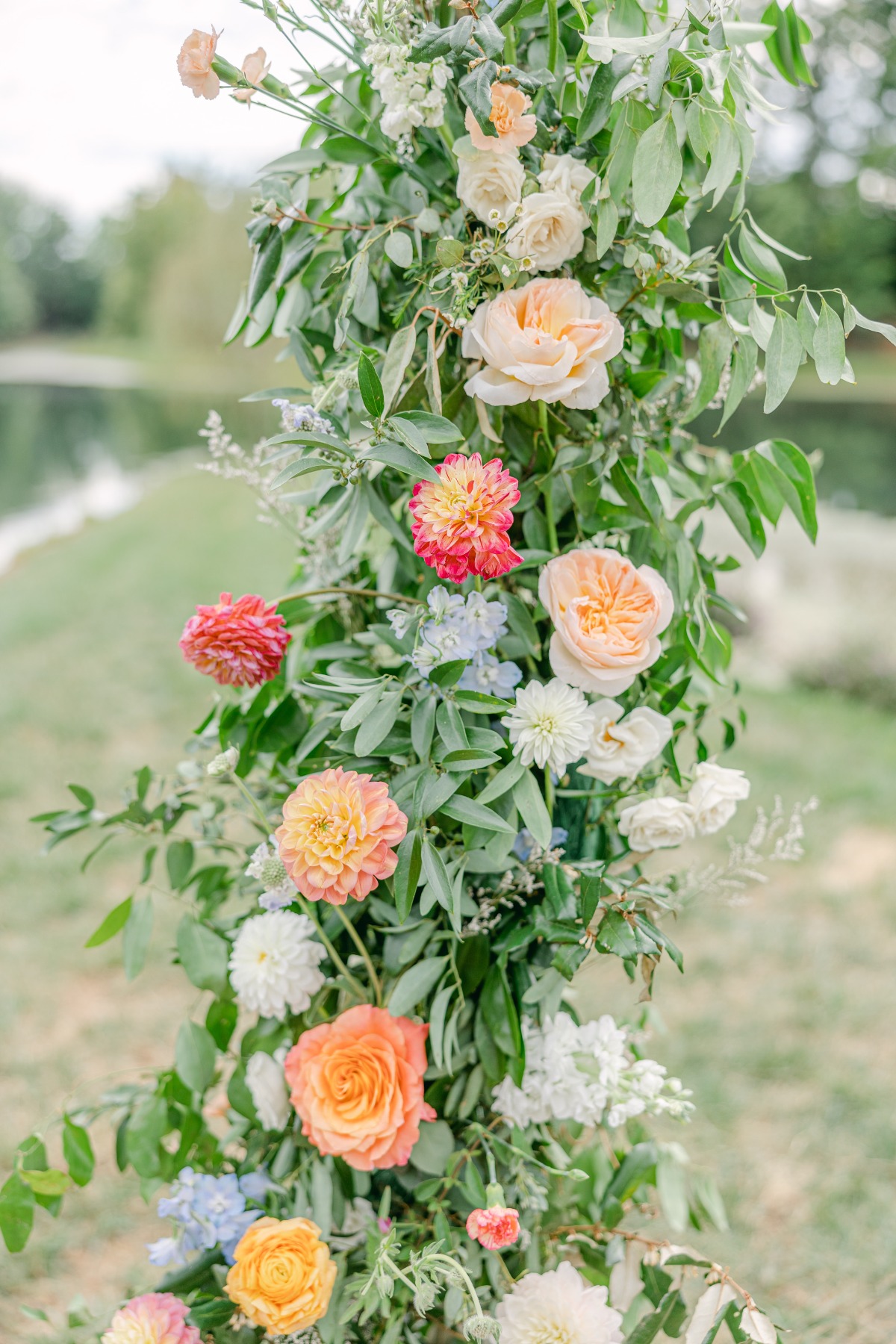 wildflower wedding backdrop