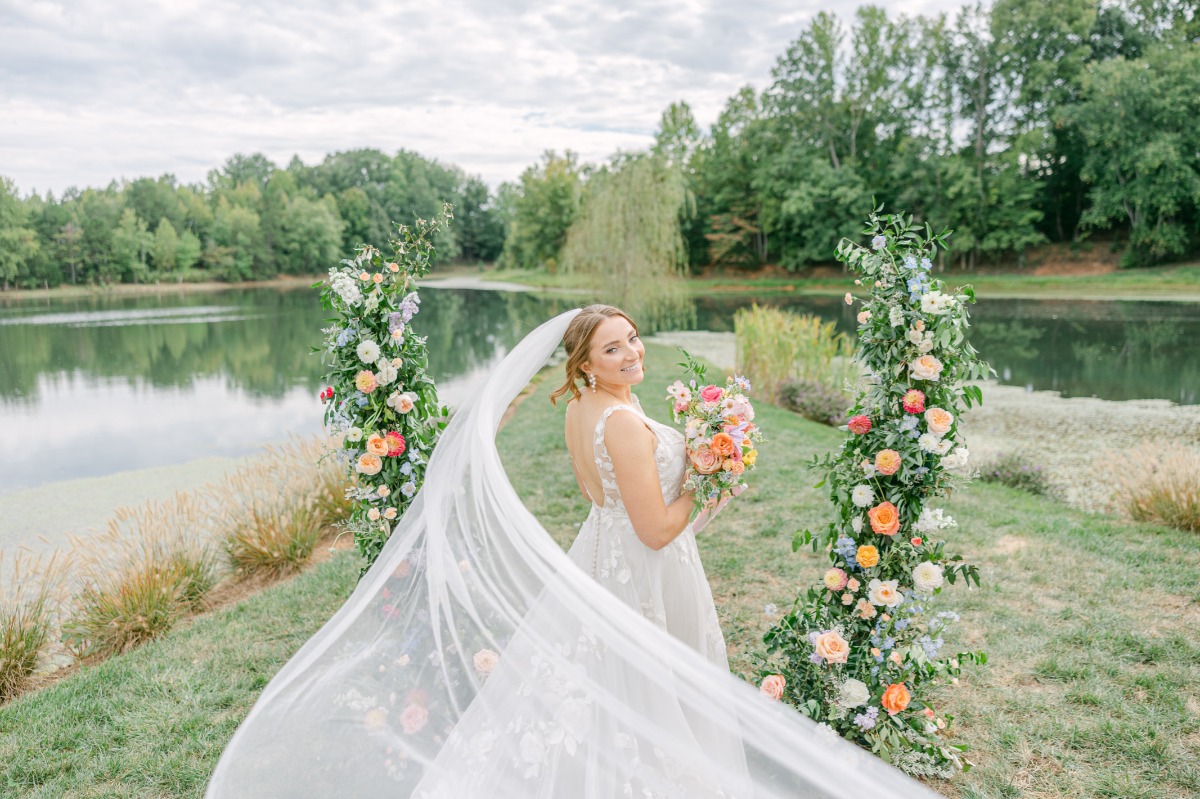 wildflower wedding backdrop