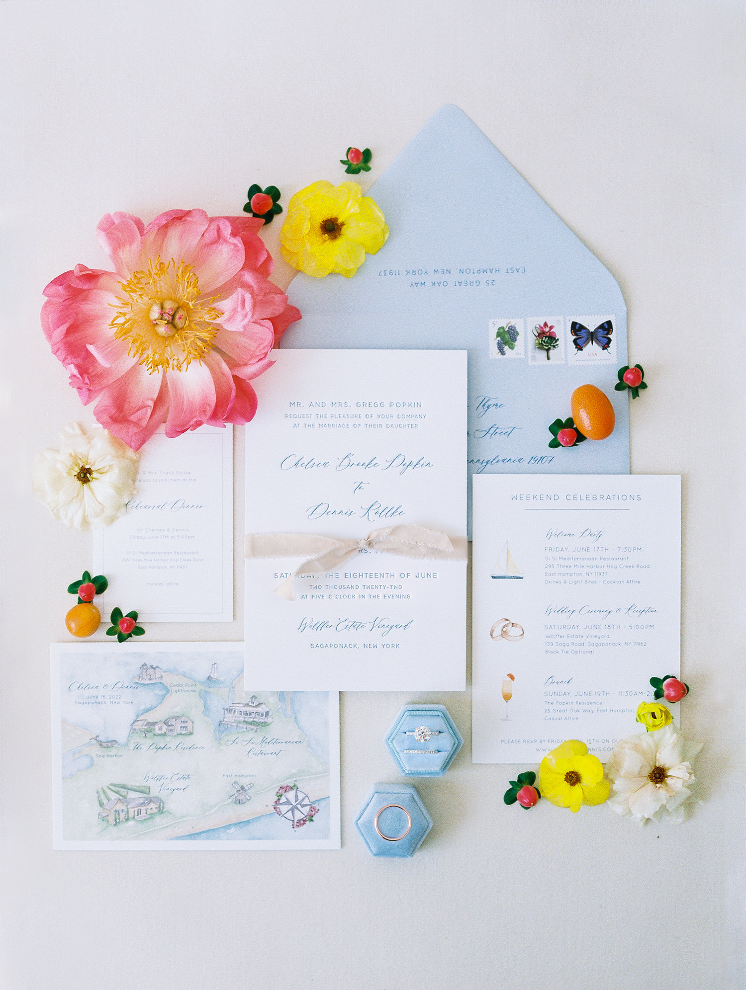 A Mediterranean Inspired Hamptons Wedding with a Splash of Color