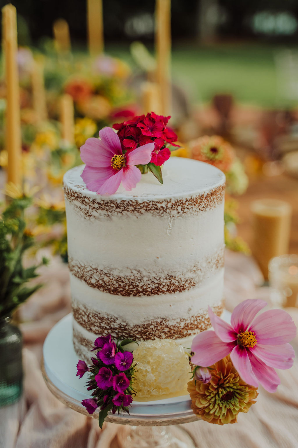 naked wedding cake