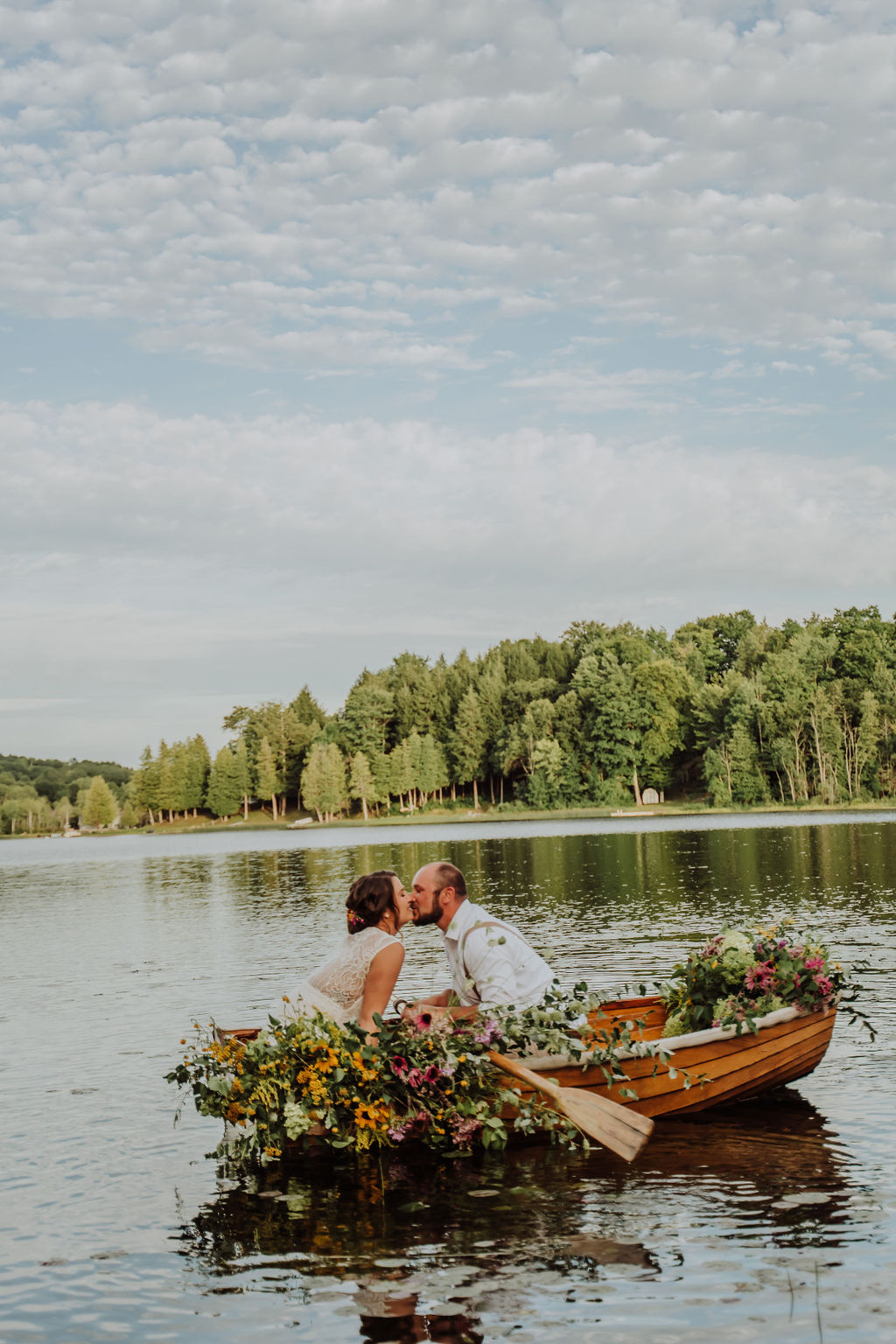 decorated row boat