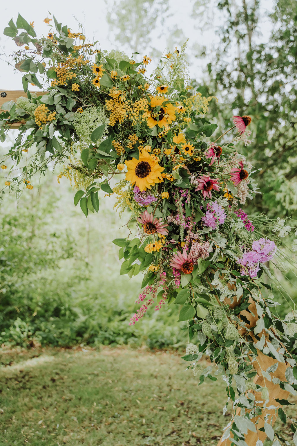 hexagon wedding arch