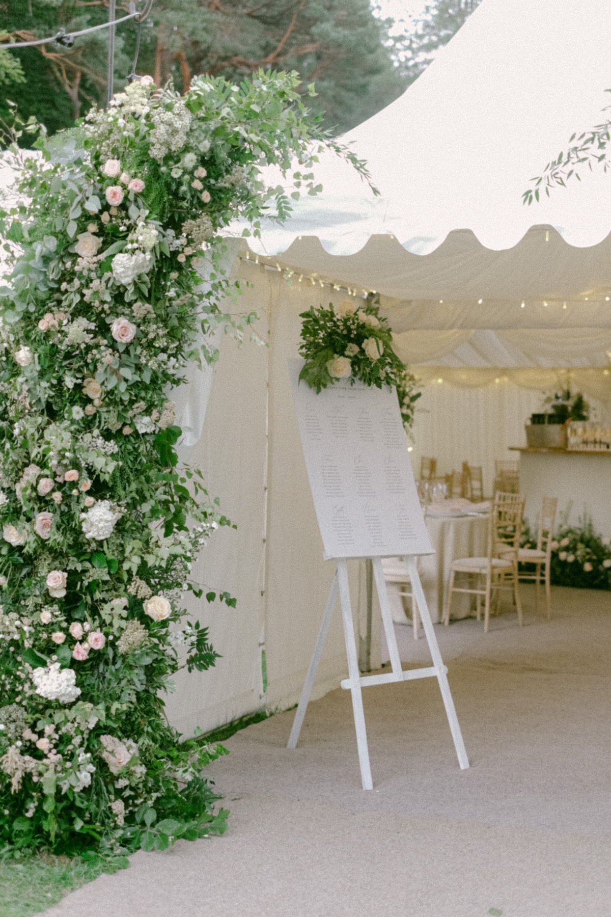 tent wedding reception