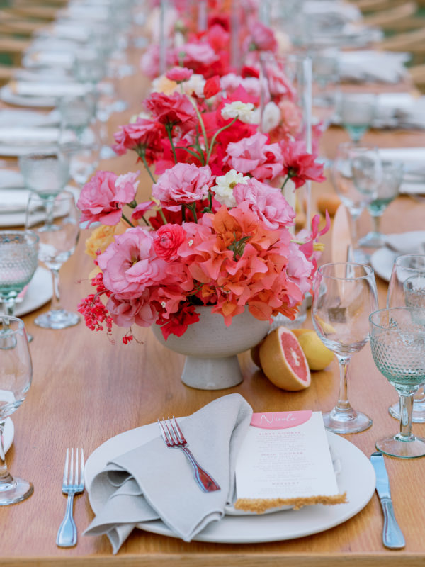 Bold Pops Of Bougainvillea-Inspired Pink At This Flora Farms Wedding