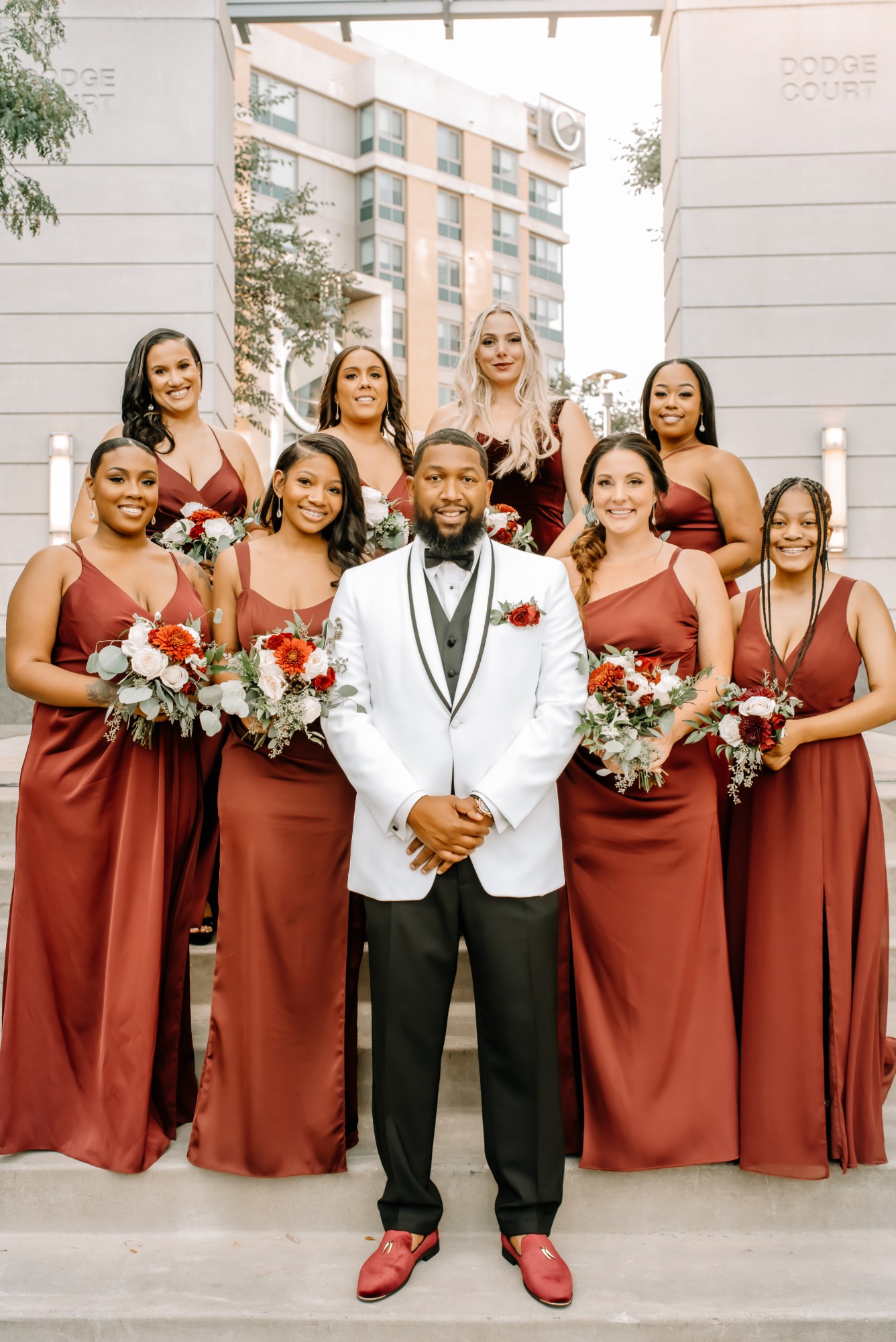 burgandy bridesmaid dresses