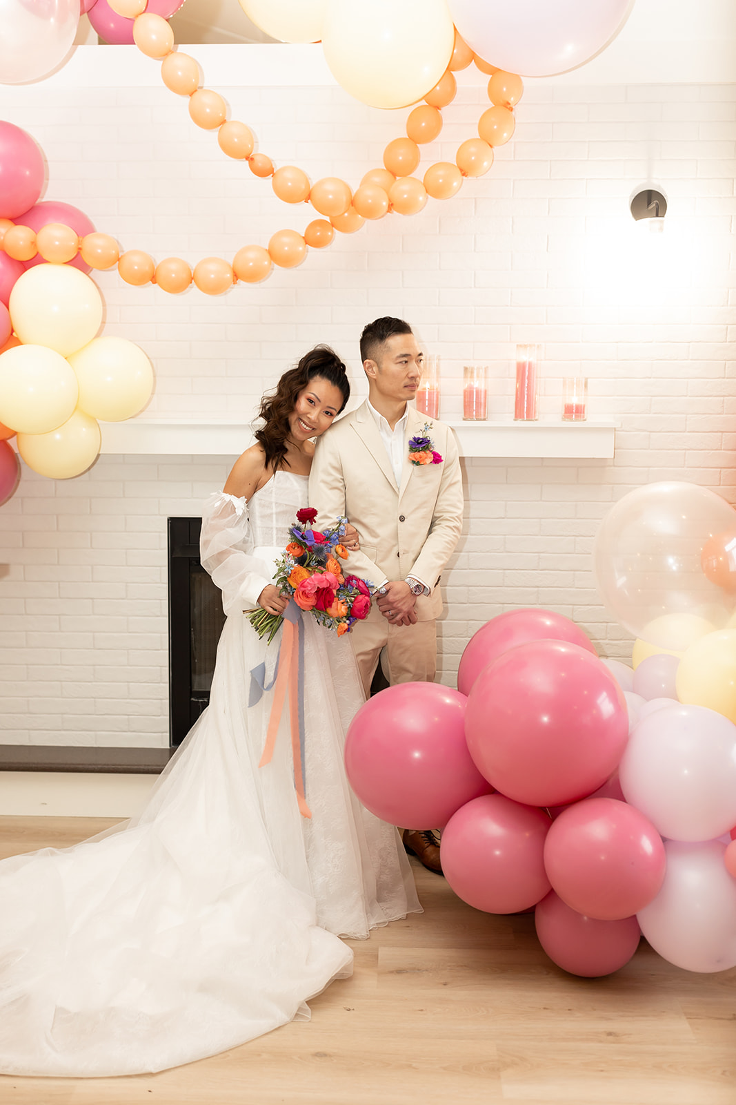 colorful wedding balloons