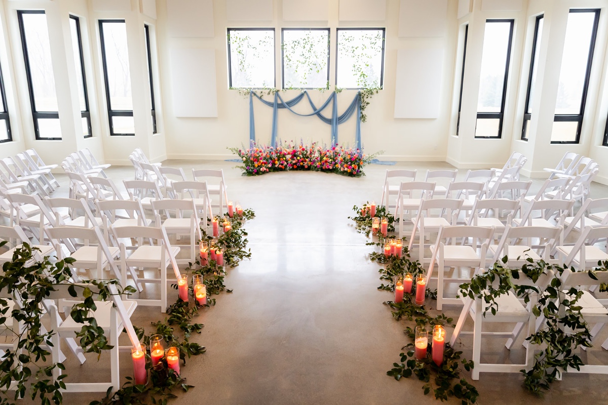 colorful wedding candles