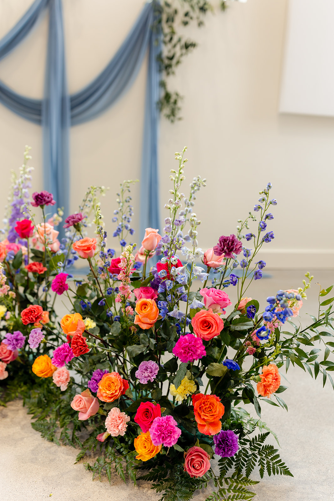 bright wedding florals