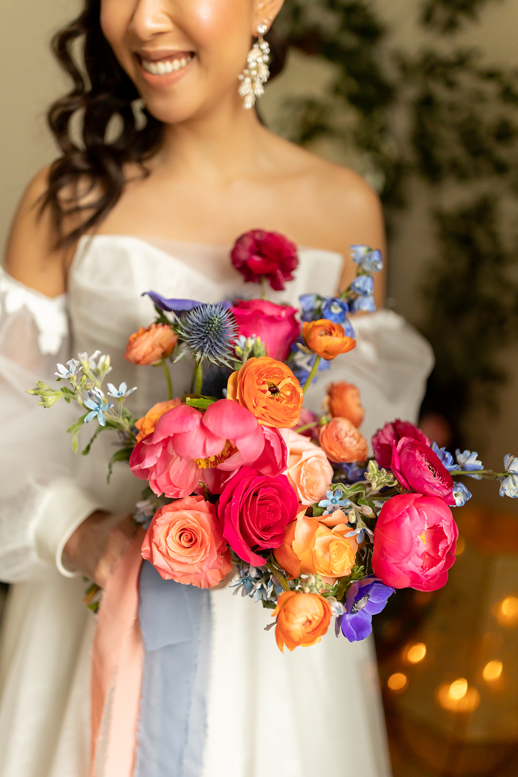 bright wedding bouquet