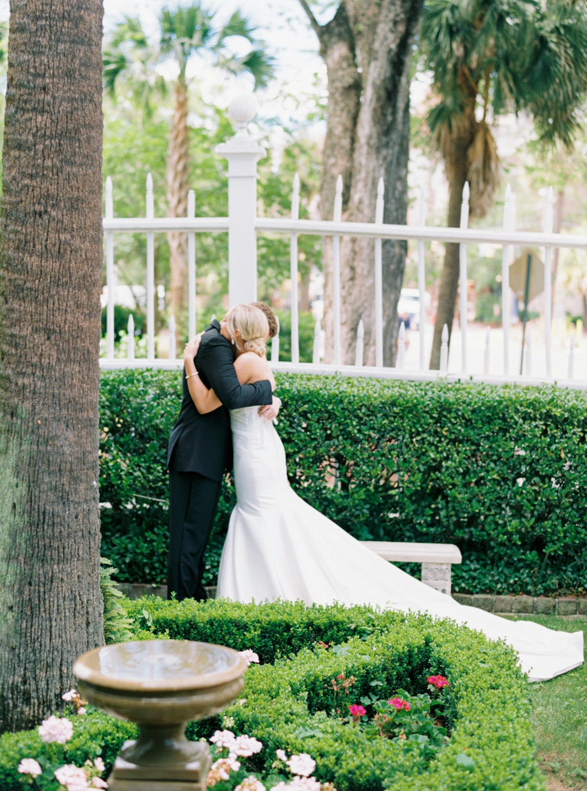 special moment between bride and groom