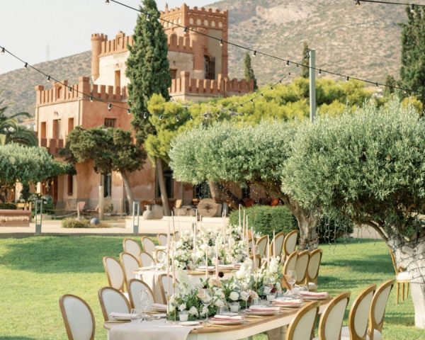 Elegant Wedding at a Historical Castle in Athens, Greece