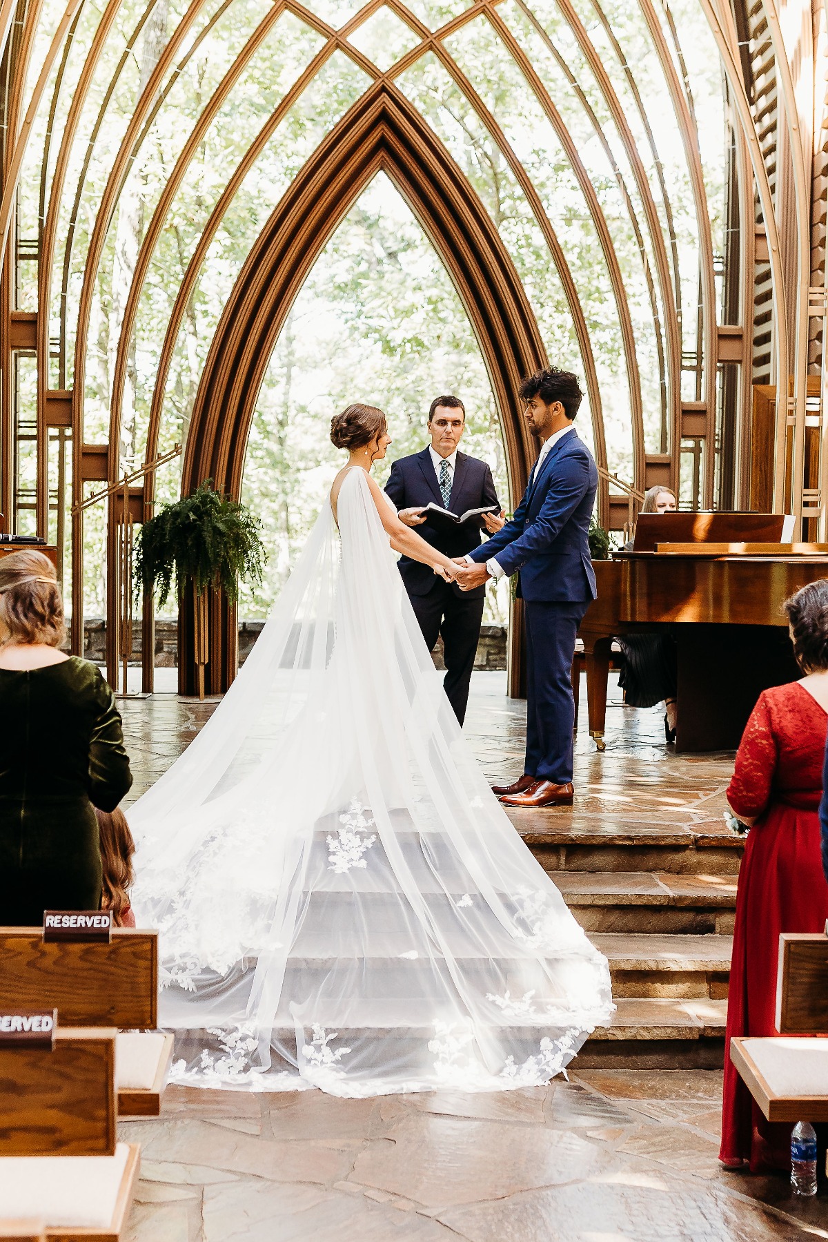 wedding ceremony at Mildred B. Cooper Chapel