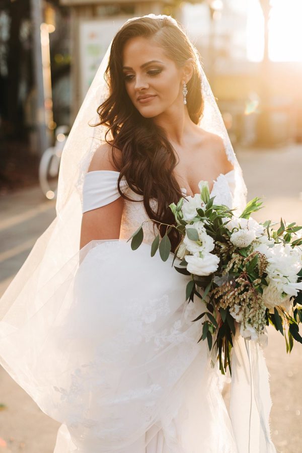 Courthouse Wedding Romantic Greenery