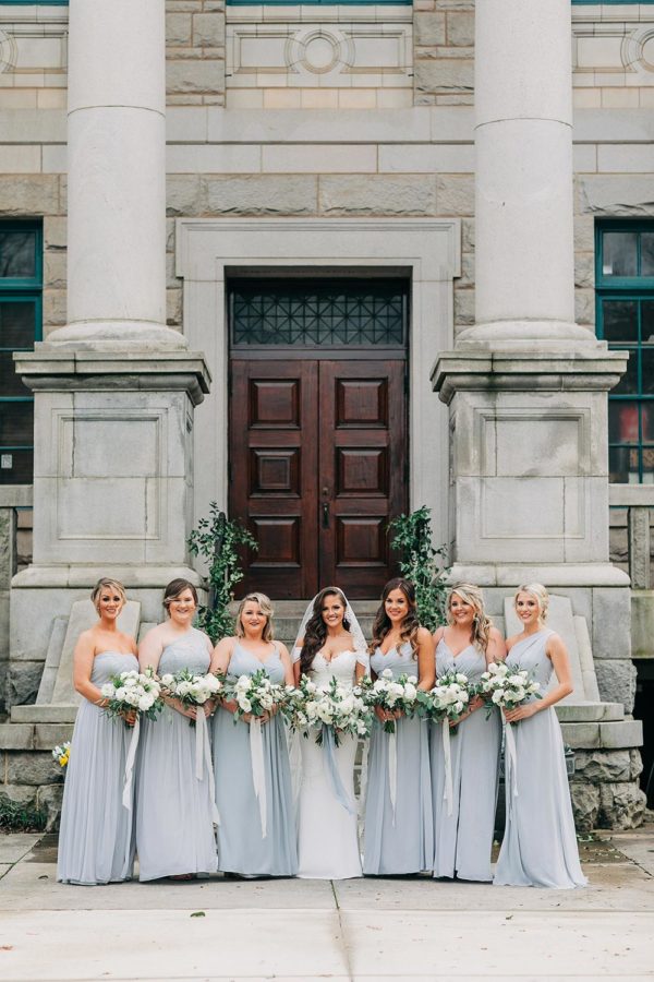 Courthouse Wedding Romantic Greenery