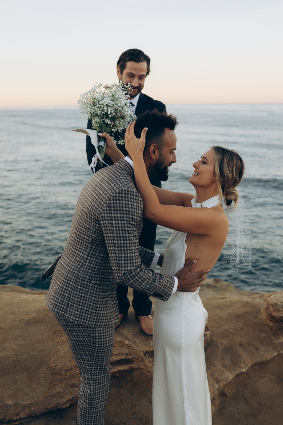 intimate beach wedding ceremony