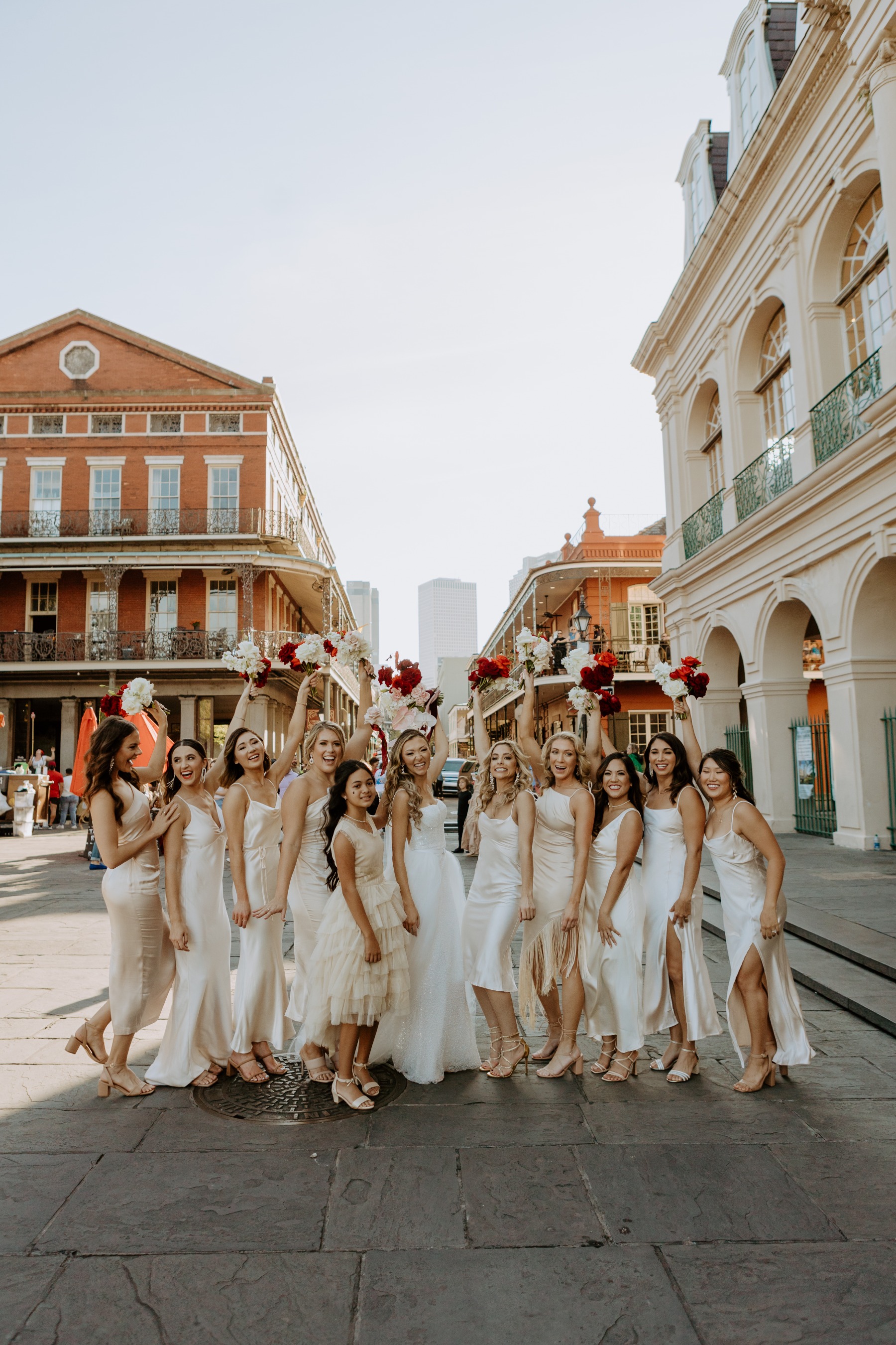 light pink bridesmaid dresses