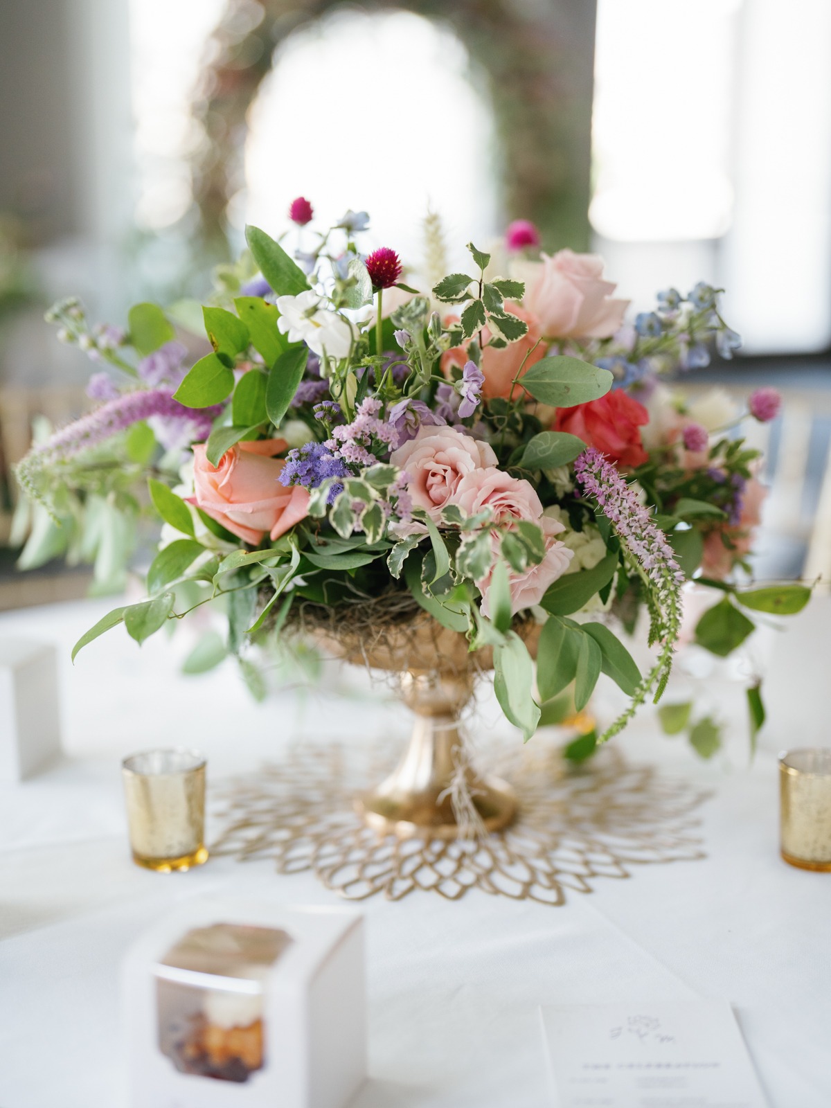 garden wedding centerpiece