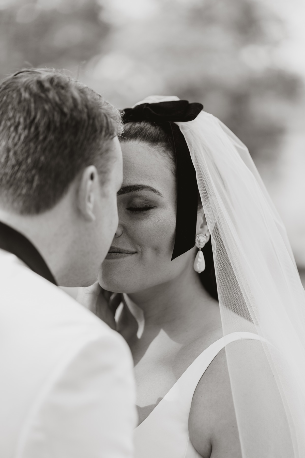 Black and white wedding photography