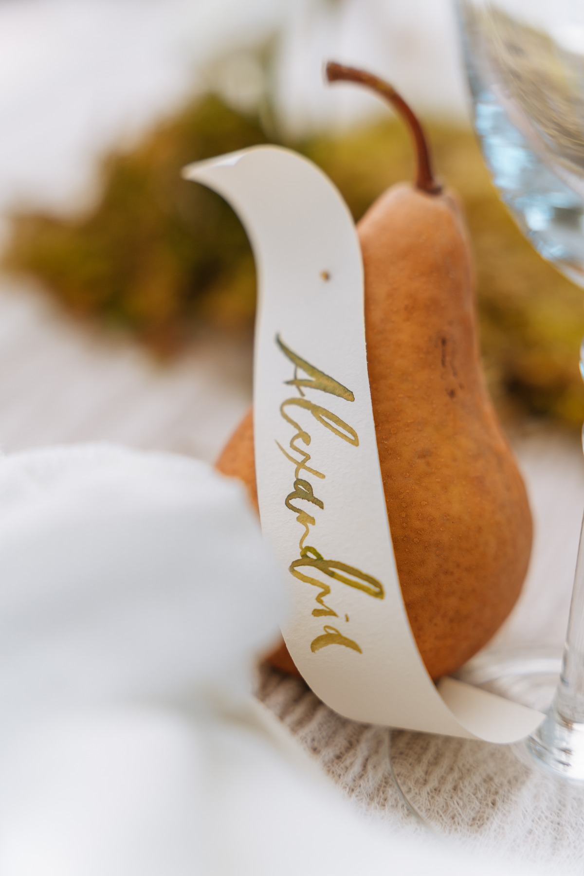 Pear escort cards