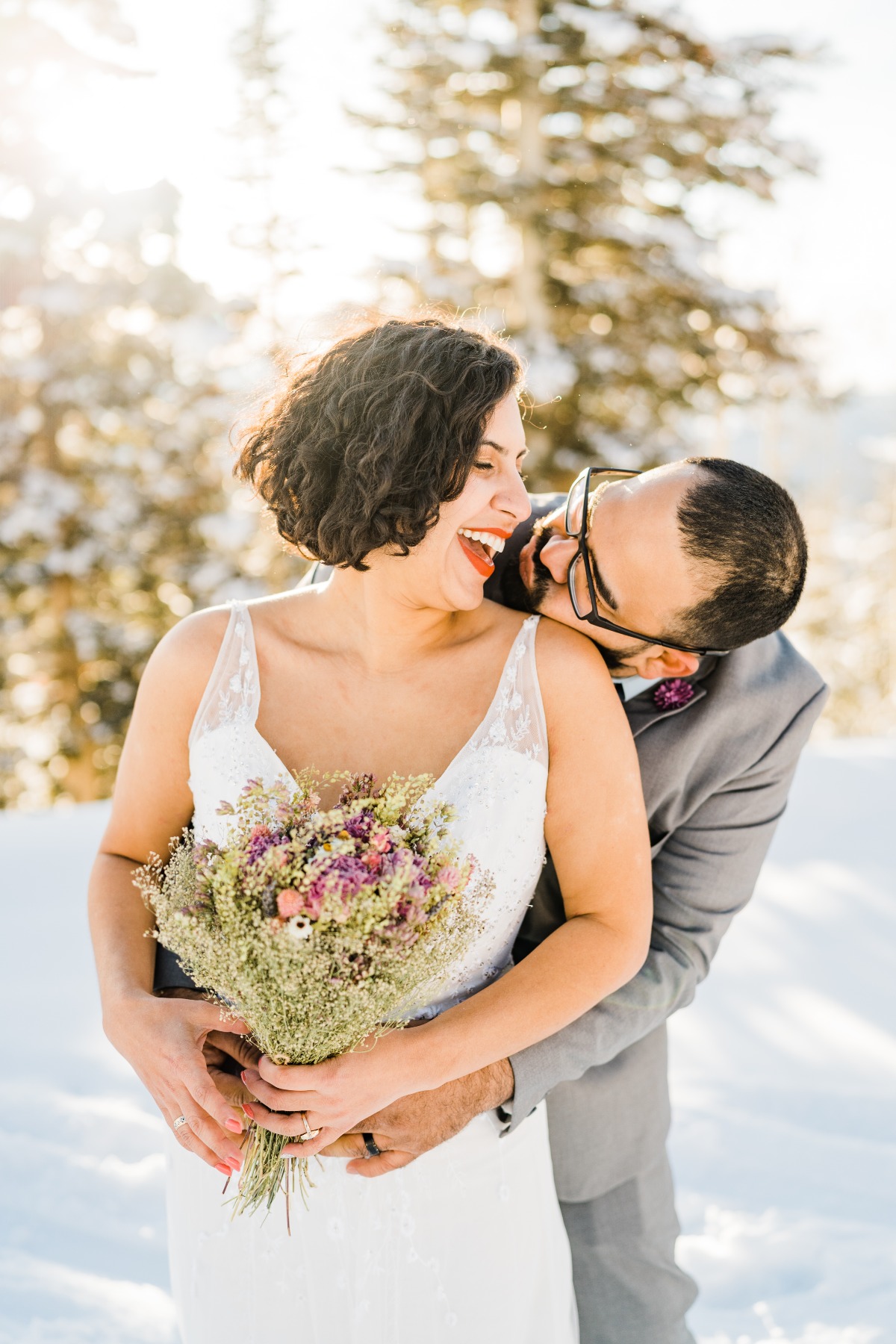 wildflower bouquet for mountain wedding