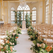 Coral Blush Wedding Chateau Saint Georges