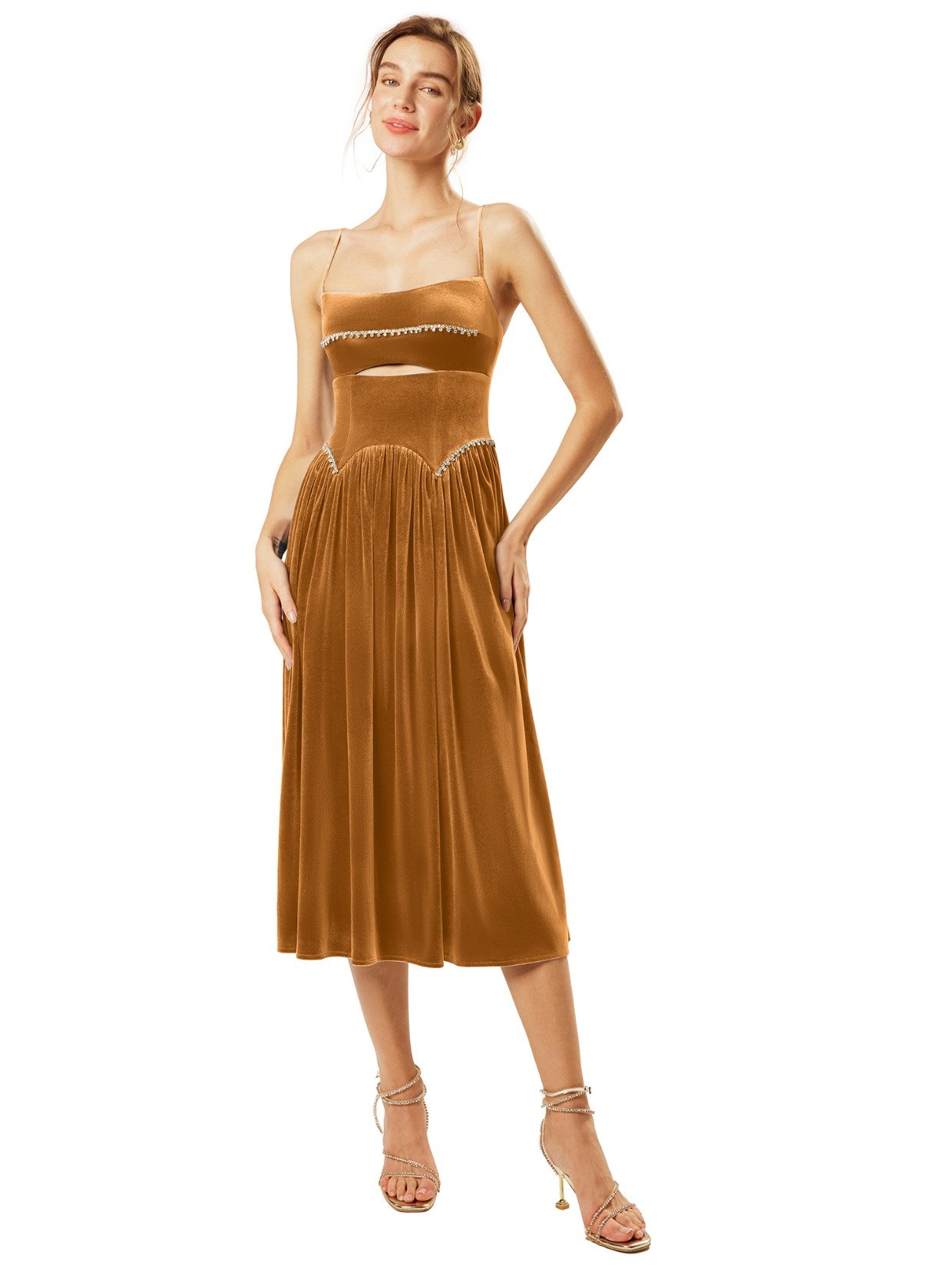 amber velvet bridesmaid dress with AW Bridal