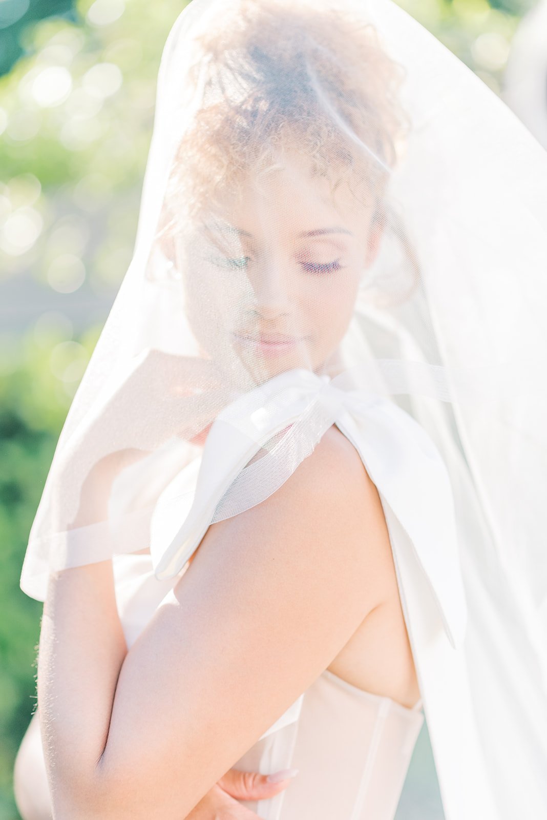 mid length tulle veil