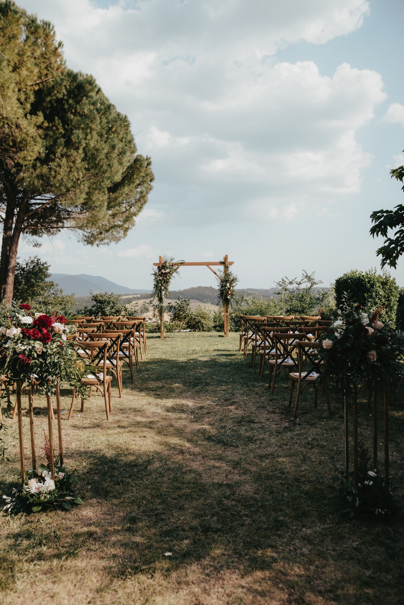 natural wood flower arch installations