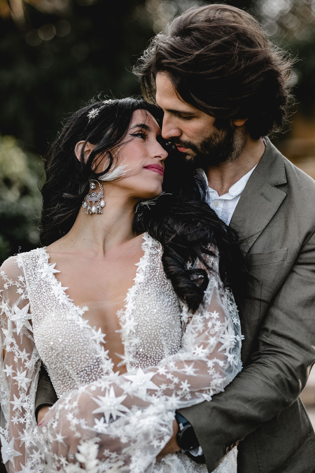 wedding headband with stars