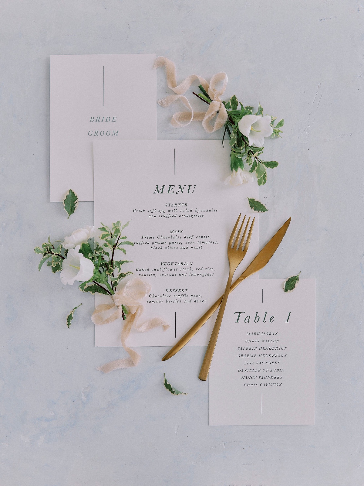 gold flatware for wedding reception