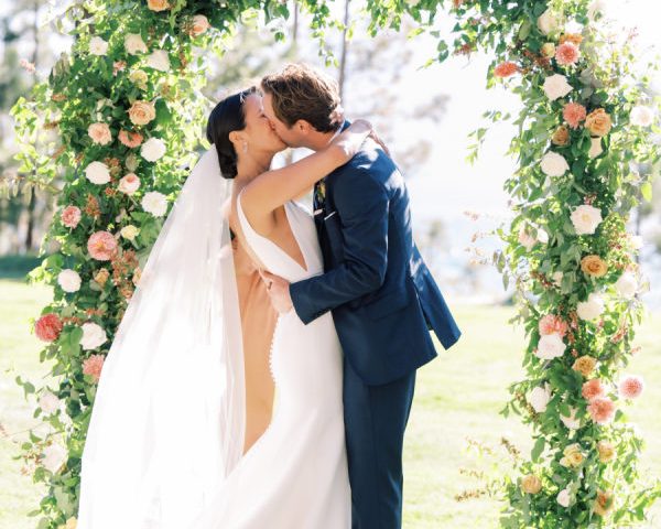 Sparkling Blue Water And Stunning Sunset Tones At This Sophisticated Lake Tahoe Wedding