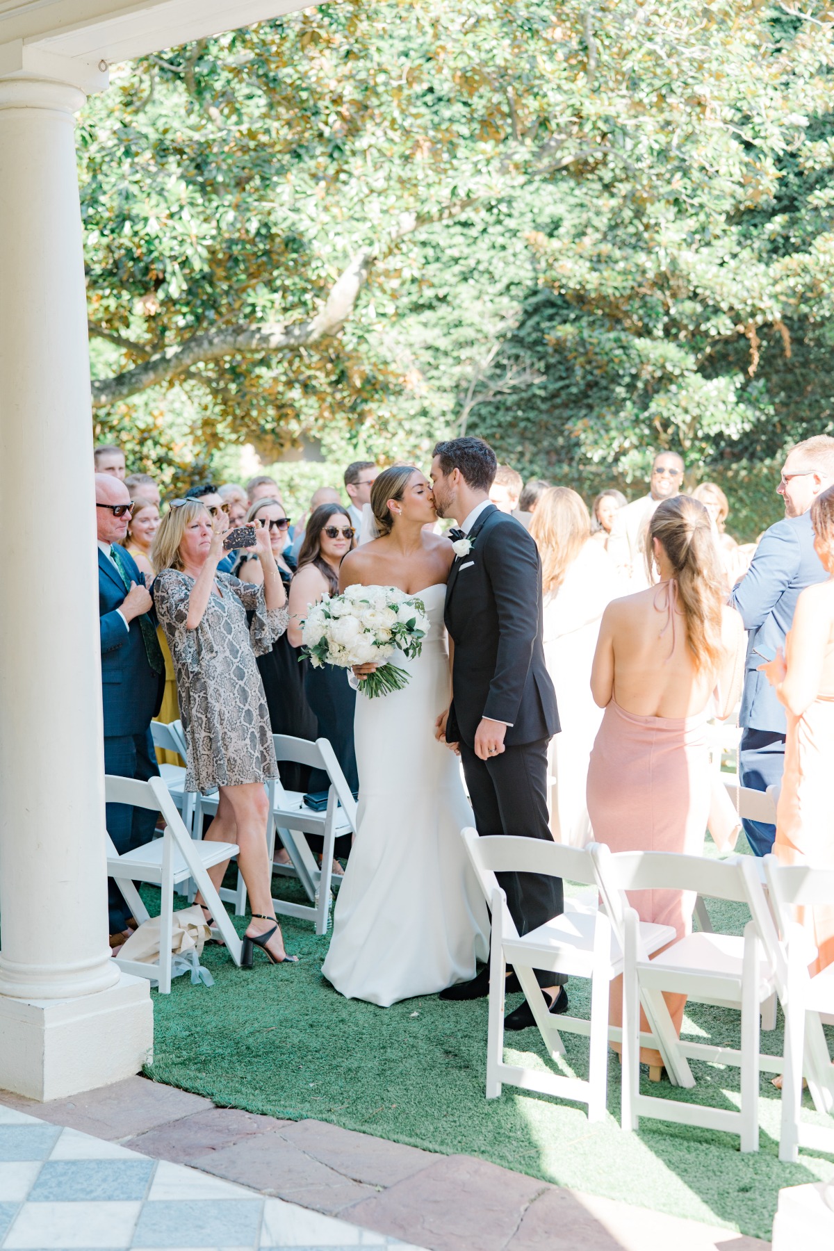 simple strapless wedding dress