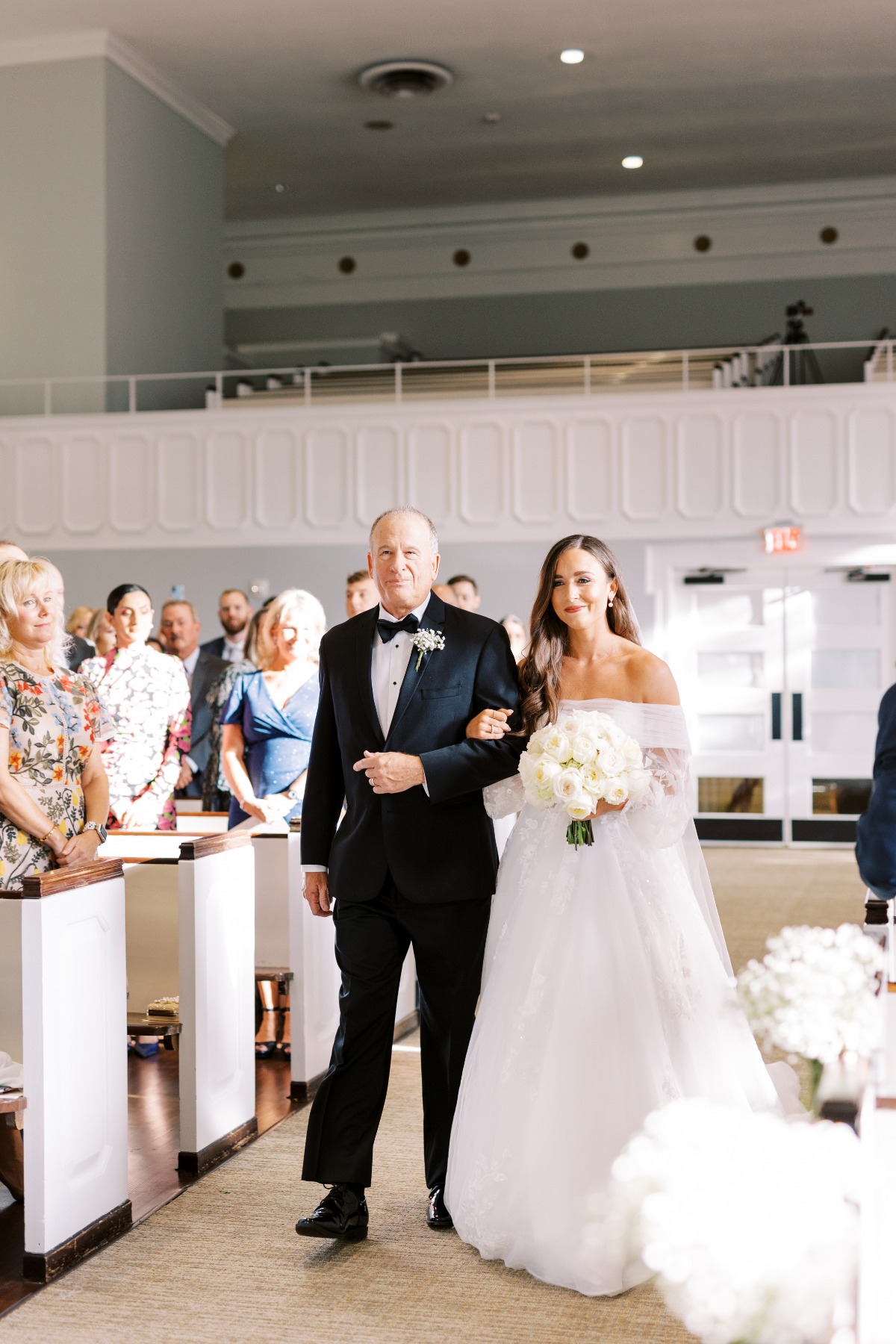 off the shoulder wedding dress