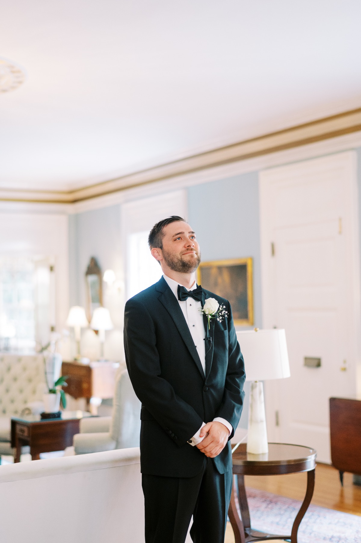 traditional black tuxedo for groom