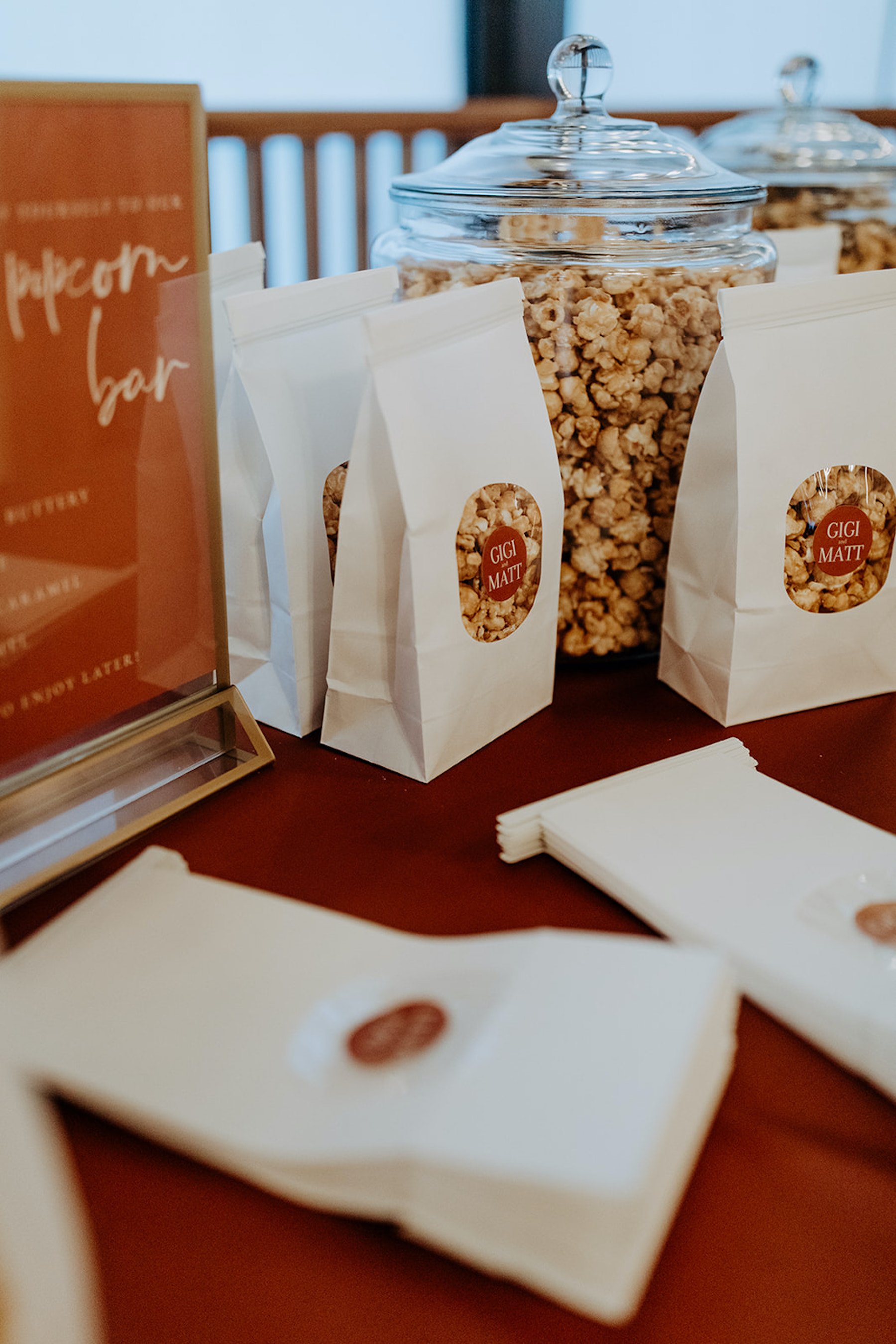 customized popcorn wedding favor