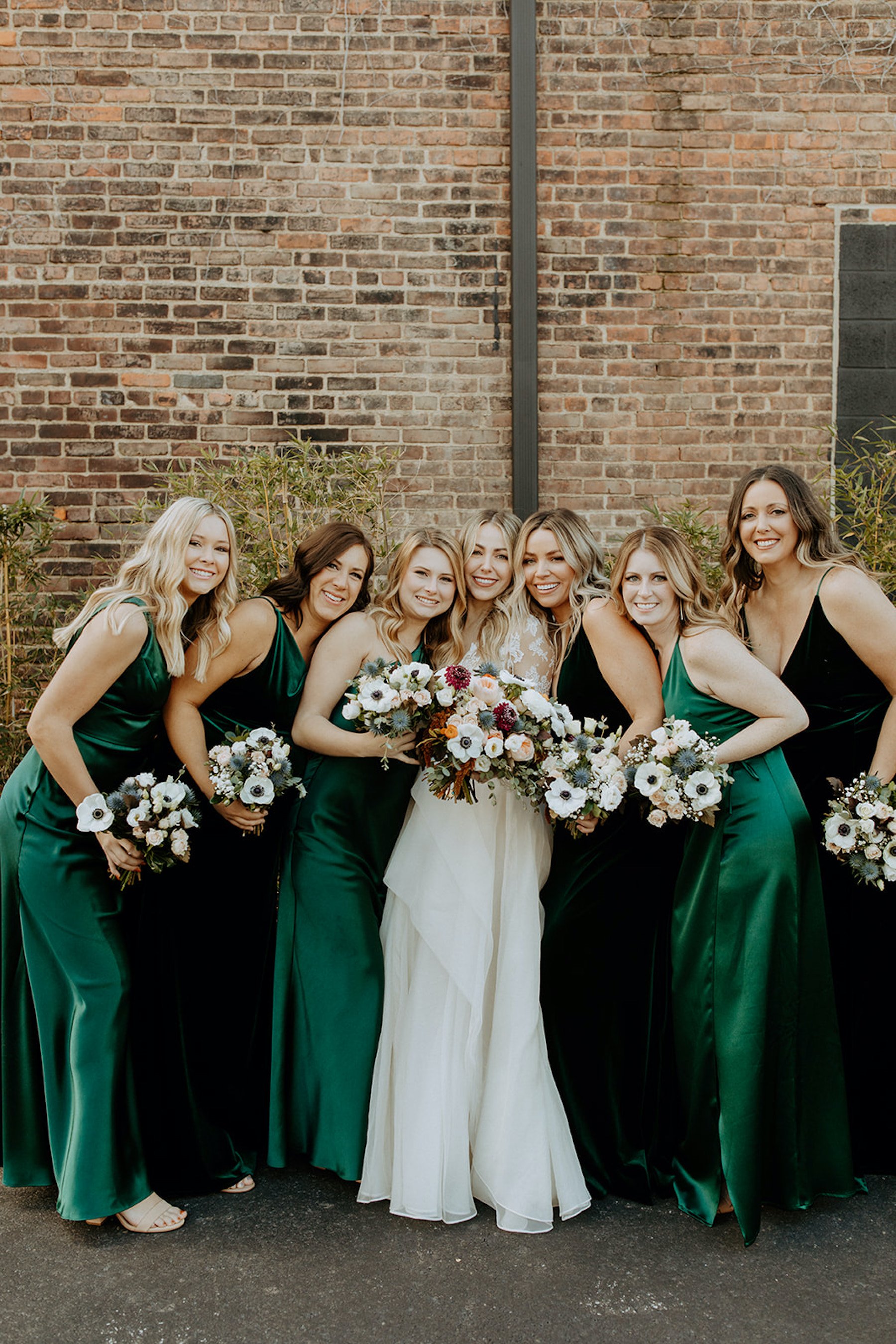 emerald green bridesmaid dresses