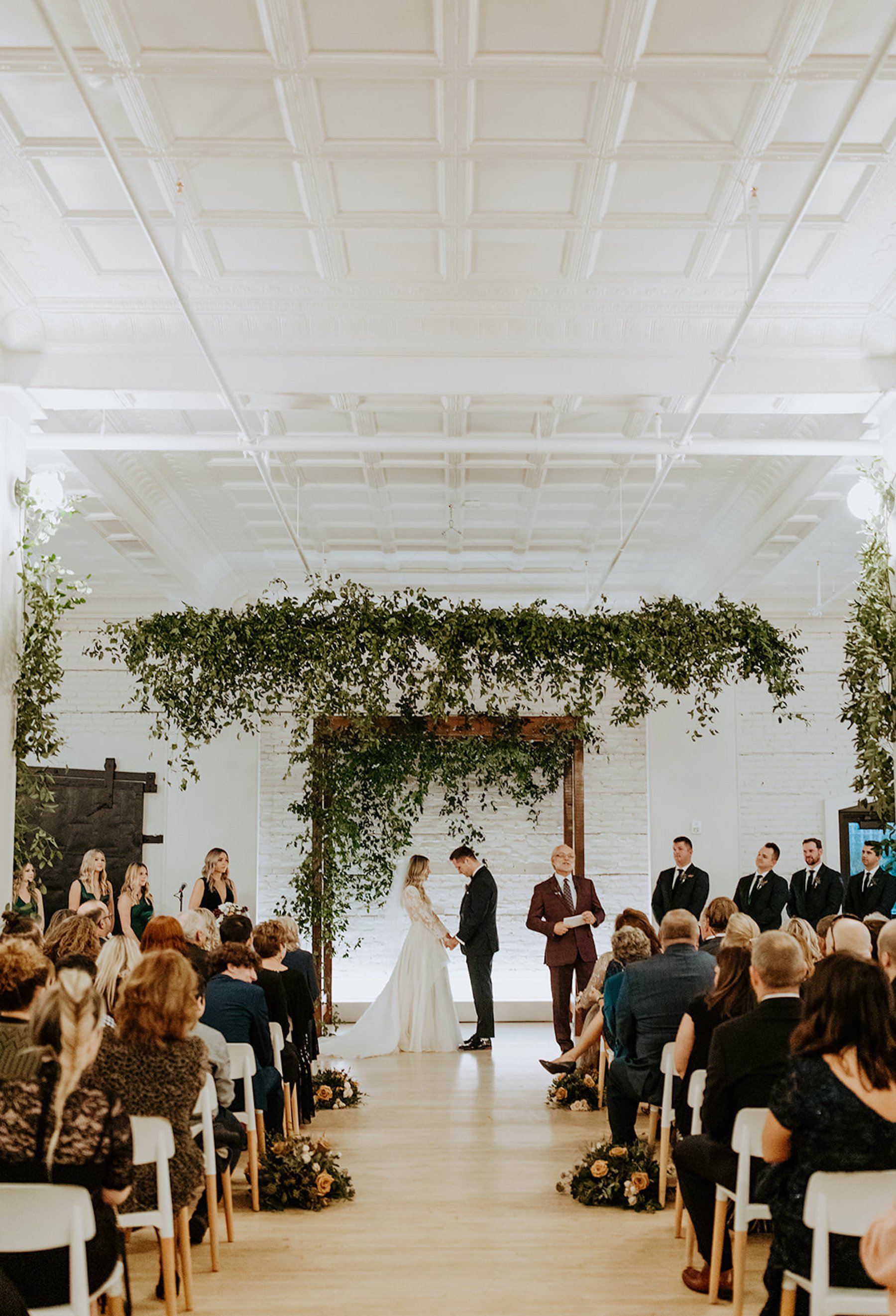 large greenery installations for ceremony