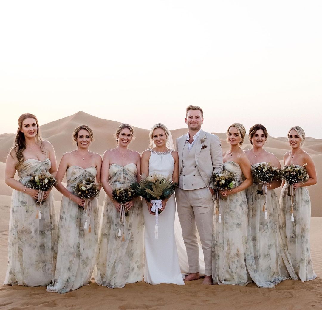 sage green floral bridesmaid dresses