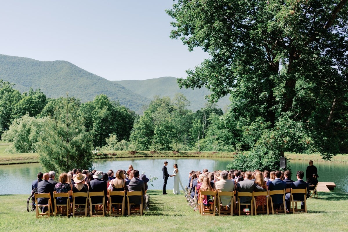 Childhood home wedding ceremony in Vermont