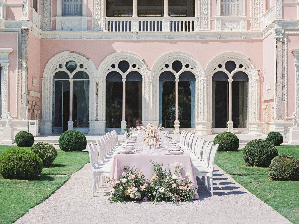 intimate rectangular wedding table design