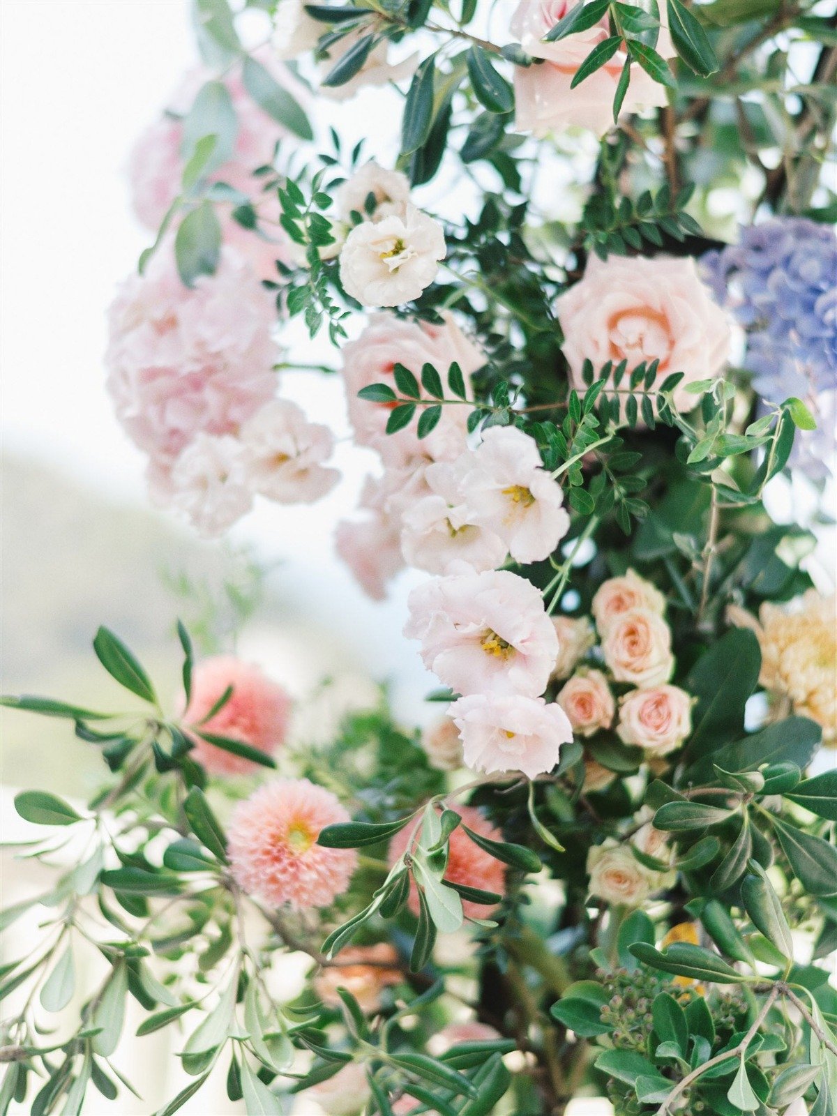 bright summer pastel wedding flowers