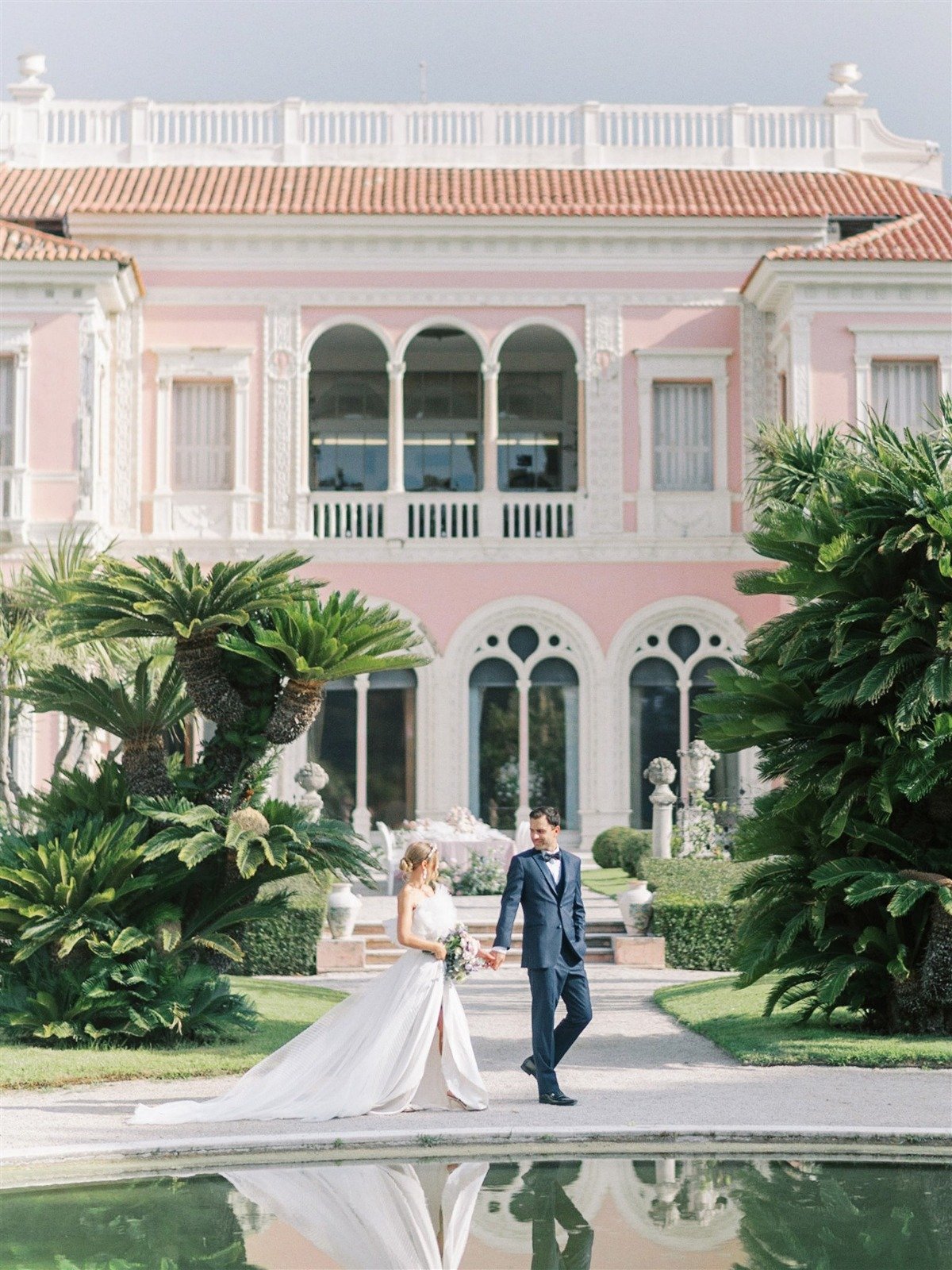 high-slit wedding ballgown