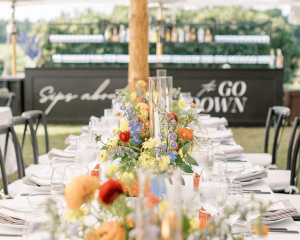 A Punchy Soiree on a Flower Farm in New England