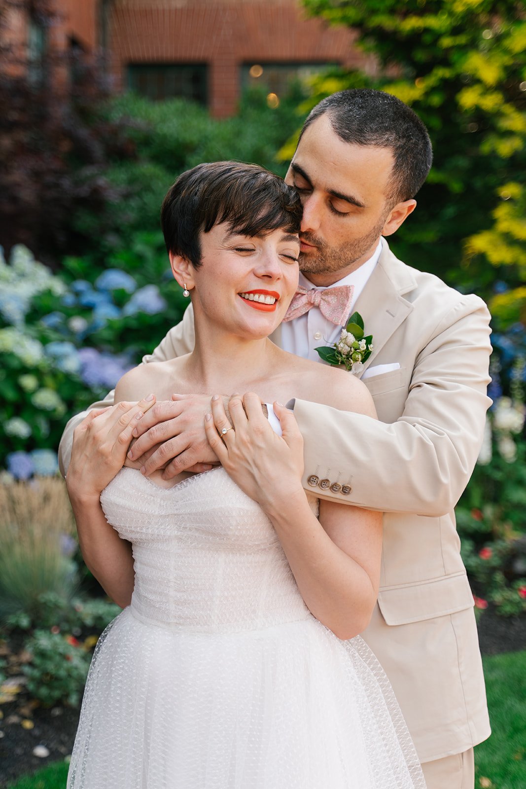 Modern and playful East Coast wedding couple