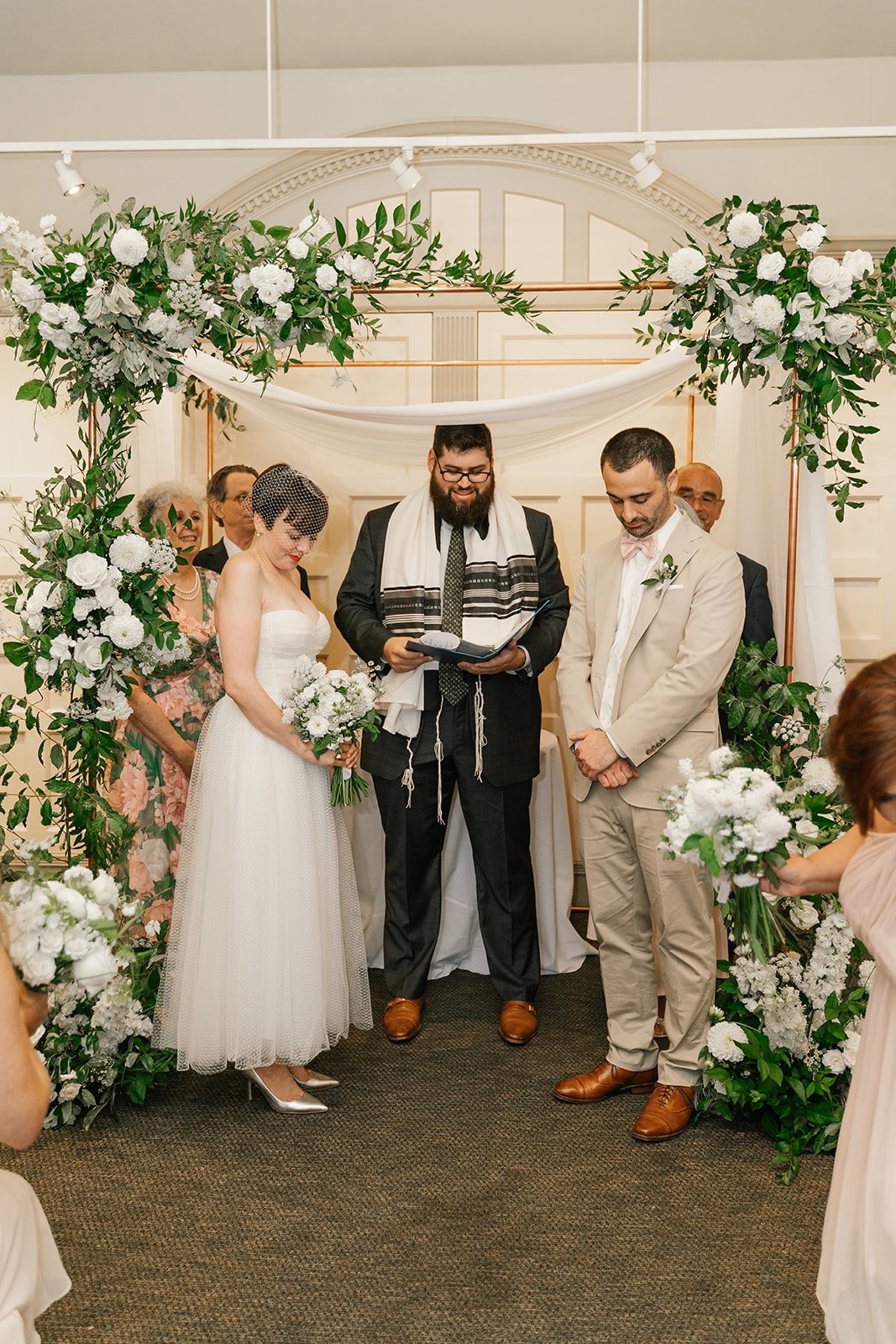 Modern chuppah at Jewish wedding