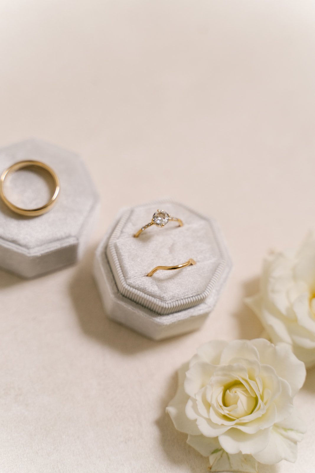 Modern vintage wedding rings