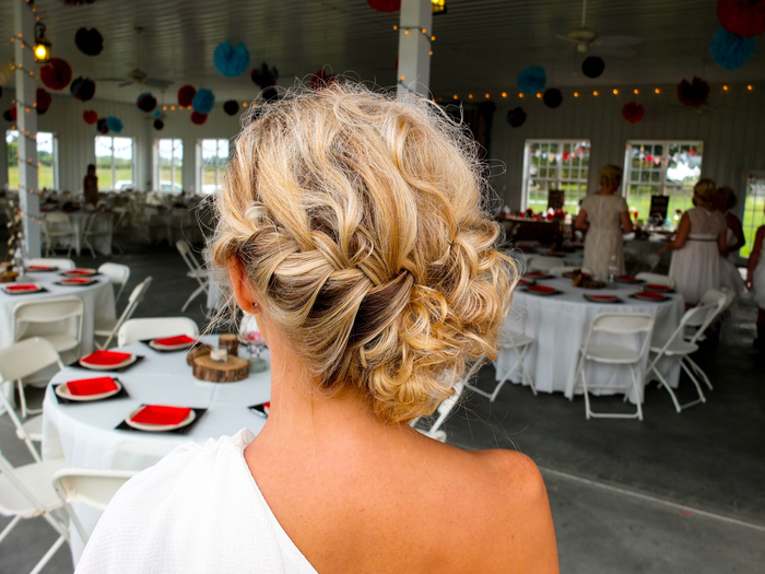 blonde hair, Ombre hair, braided hair, bridesmaids hairstyles