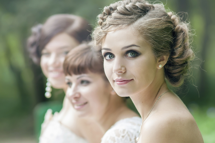 Bride and her Girlfriends are many braid hairstyles cute women bridesmaids hairstyles