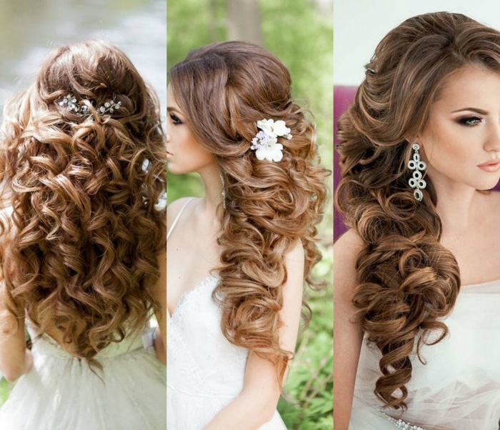 Wedding hair, with a pearl accent three different proposals